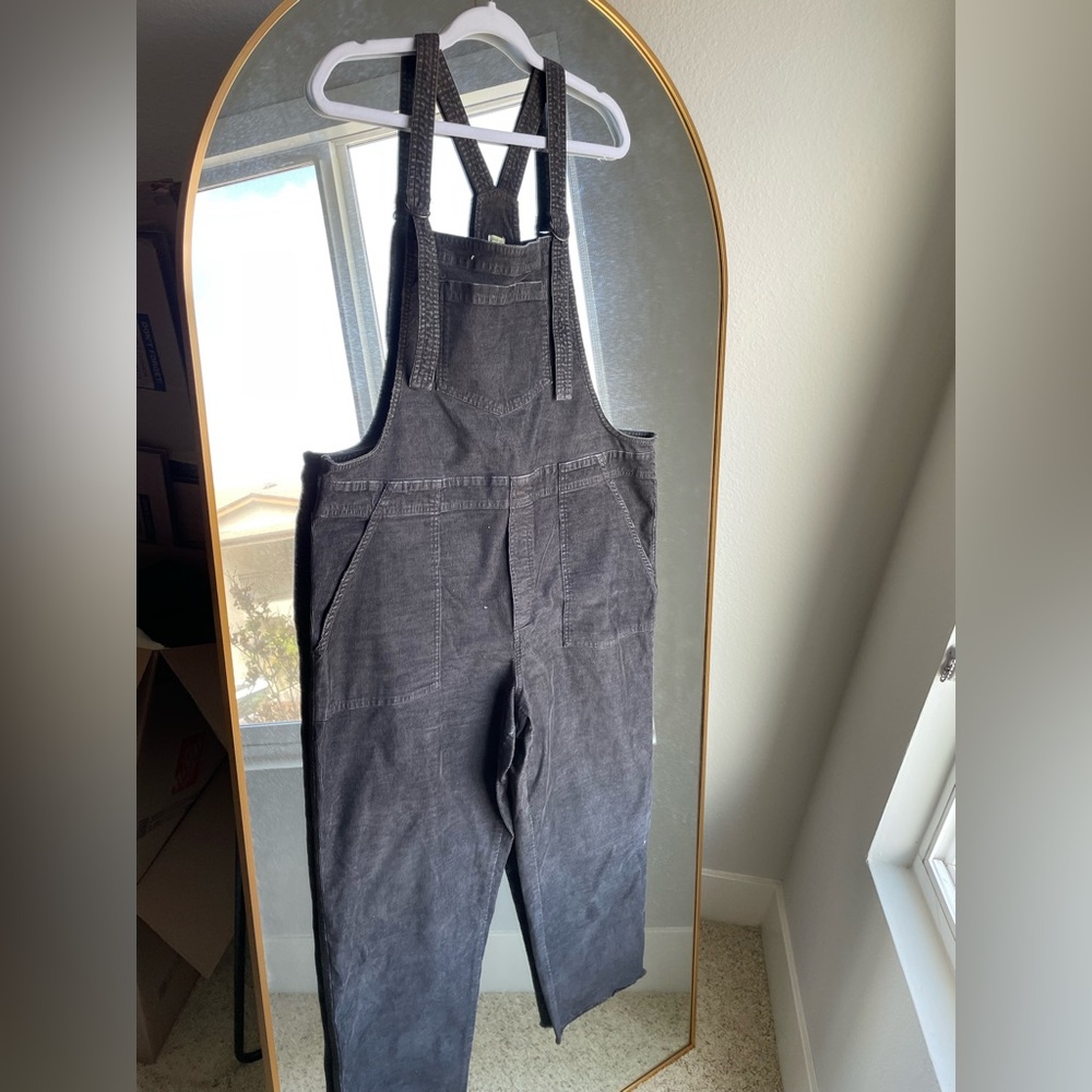 Aerie Grey corduroy overalls